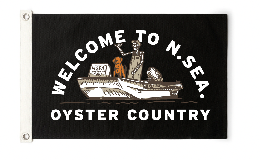 N. SEA. OYSTER COUNTRY Flag